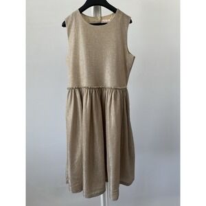 Girl's Silver Gold Party Dress by Biscotti, Sz: 12 (b60) Formal Holiday Wedding